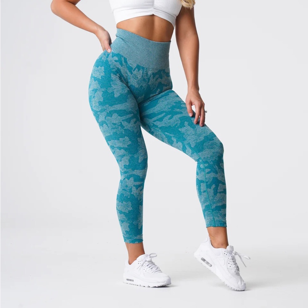 NVGTN Teal Camo Seamless Leggings